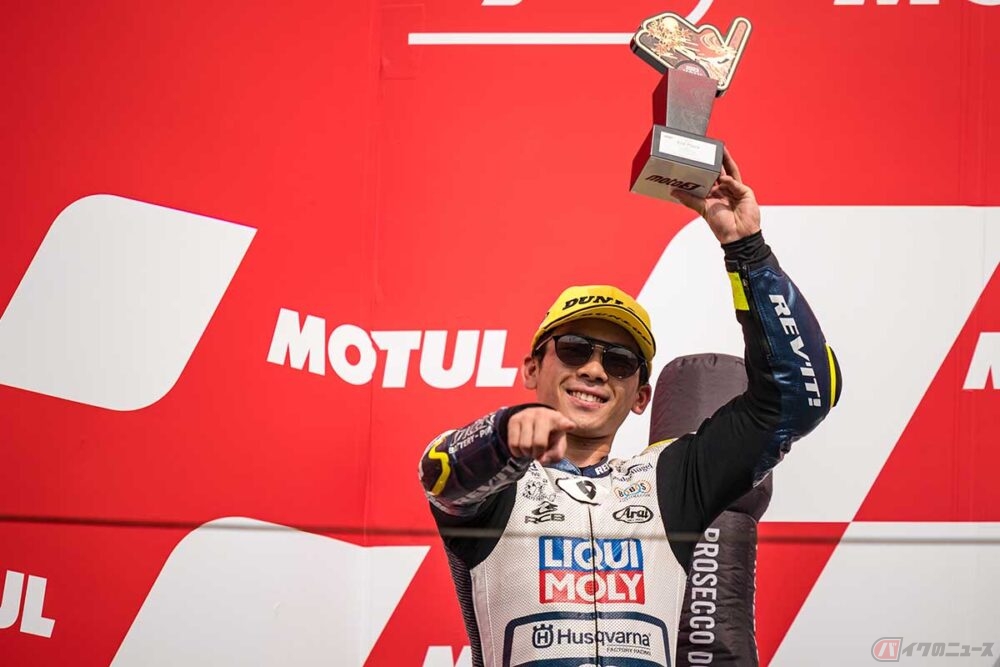 【MotoGP第14戦日本GP】Moto3佐々木歩夢選手　母国で2位表彰台　タイトル争いではランキング2番手に浮上