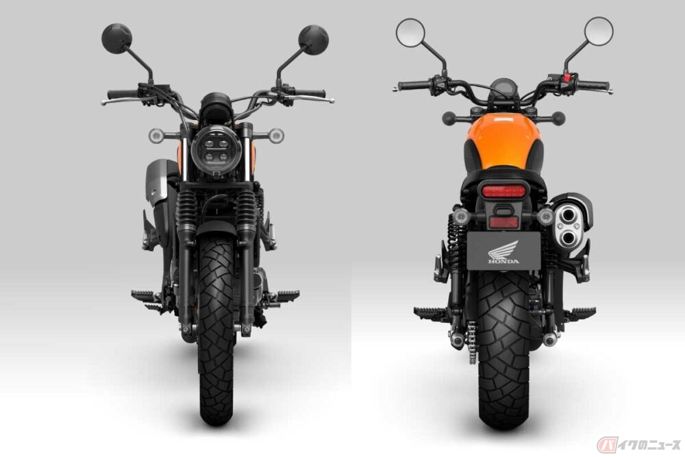 ホンダ CL250バイク 純正タイヤ(セミブロックタイヤ前後) オフロード好きにもマッチする自由なモーターサイクル、Honda