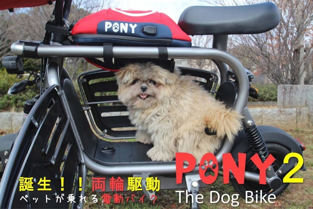 ペットを乗せられる電動バイク「PONY2」 進化した新型モデルを発売