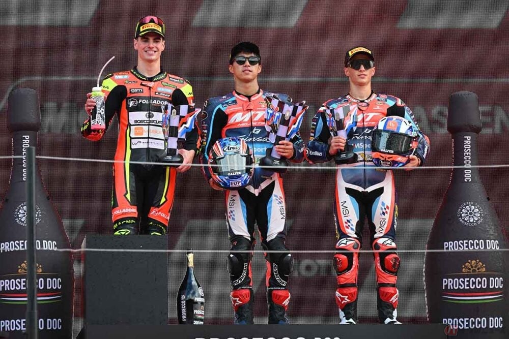 【MotoGP第8戦オランダGP】Moto2小椋藍選手が今季初フロントロウから2勝目を飾る。ランキング2番手に浮上