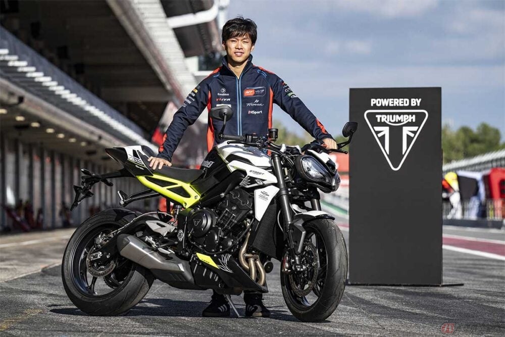 日本人初の快挙！ moto2チャンピオン小椋藍がトライアンフ トリプル トロフィーを受賞