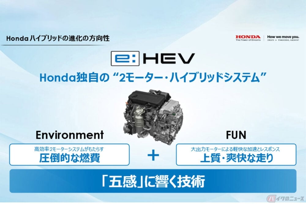 これからどうなる「カーボンニュートラル」!? ホンダが独自の2モーターハイブリッドシステム「e：HEV」を公開