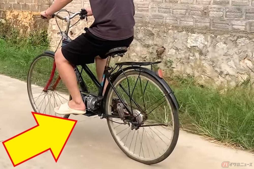 魔改造DIY動画に反響 オンボロ自転車が500Wモーター搭載で「フル電動