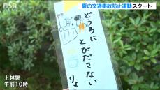 スローガンは「さわやかな気持ちでゆずる夏の道」夏の交通事故防止運動で園児が約束　新潟・上越市