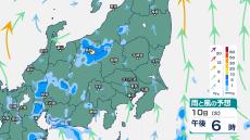 関東甲信では昼過ぎ～夜のはじめ頃にかけて激しい雷雨の恐れ　“警報級大雨”となる可能性も【11日(水)午後9時までの雨風シミュレーション・10日午前11時更新】