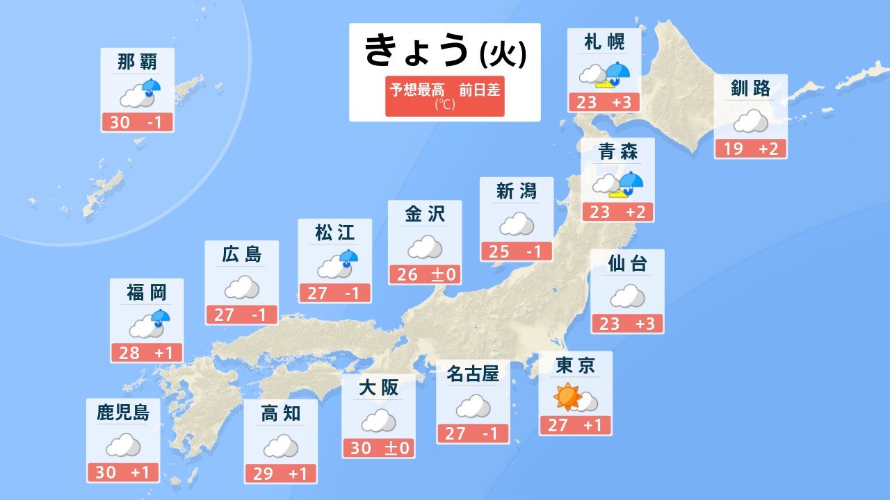 前線などの影響で西日本～北日本で雨の所も　土日は北日本を中心に強い寒気 北海道の山地では雪か【今後の雨風シミュレーション・15日午前11時更新】