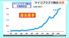 高熱や長引く咳…　『マイコプラズマ肺炎』全国の患者数は4週連続で過去最多を更新　新潟県内でも急増