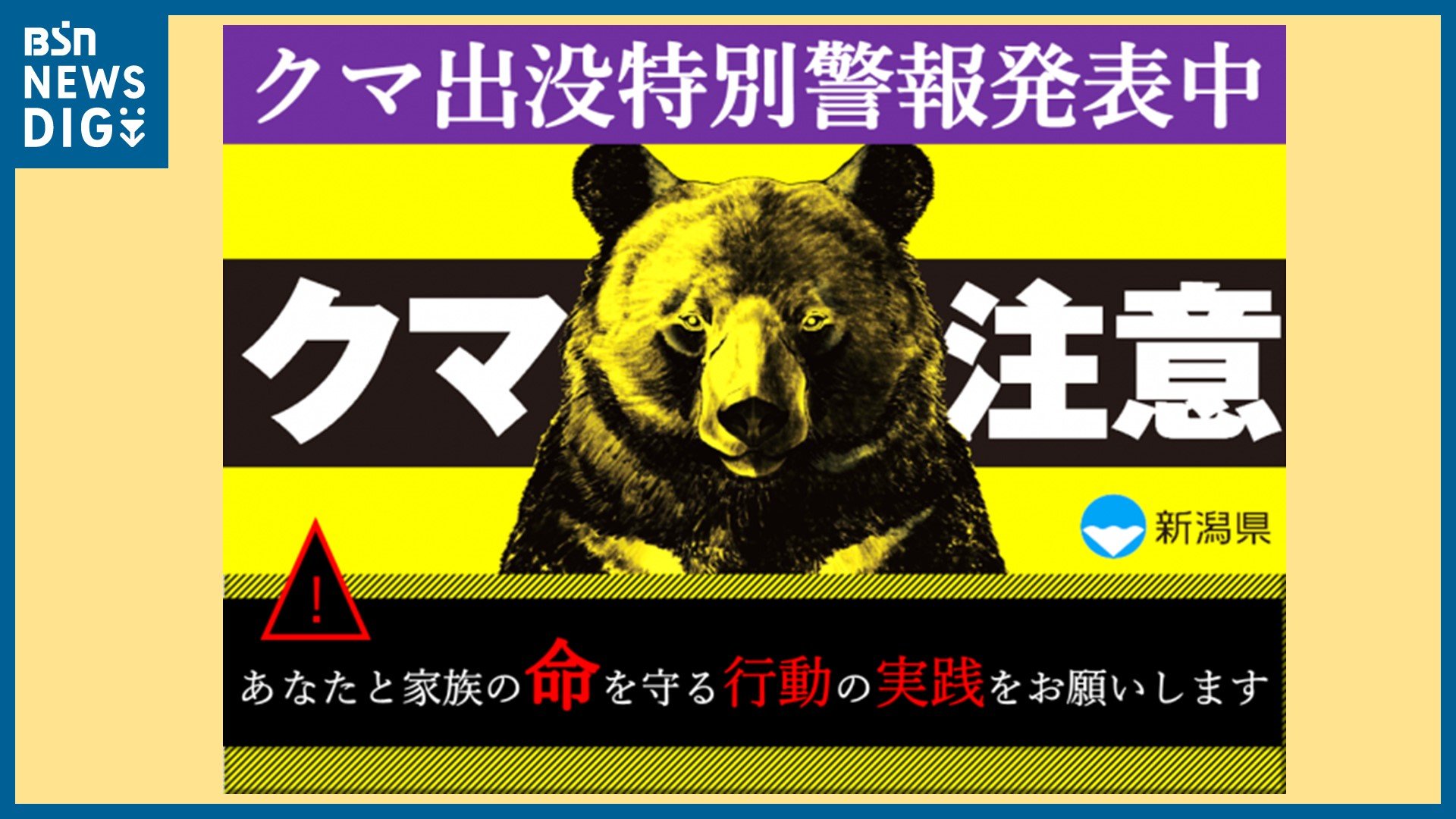 「散歩中にクマを目撃した」住宅点在の集落で体長70cmのクマと遭遇　新潟県柏崎市