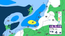 雨や雪はいつ、どこで降る？ 平地では断続的に雨　中越では18日明け方にかけて土砂災害に厳重警戒 【新潟県・1時間ごとの雨雪シミュレーション・17日午前11時更新】