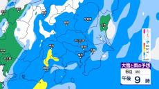 関東南部は6日夕方から夜遅くにかけて“バケツをひっくり返したような”雷雨か　“警報級大雨”の可能性も【1時間ごとの雨雪シミュレーション・6日正午現在】