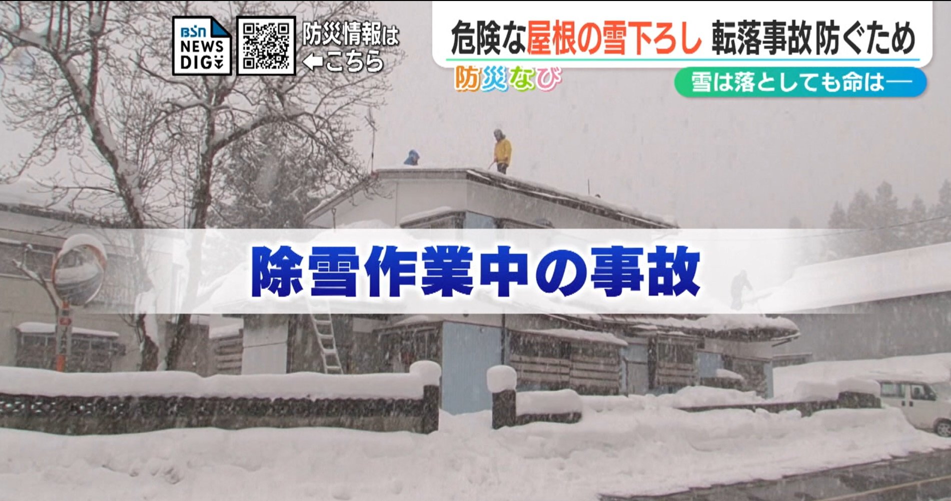 「雪は落としても、命は落とすな」屋根の雪下ろしの注意点とは　【新潟】