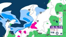 新潟県の今後の雪や雨は？ 11日朝までに上越・中越の山沿いで最大40cm予想　上越や中越では雪が強く降る時間帯も【12日午前0時まで・1時間ごとの雪のシミュレーション・10日午後6時更新】