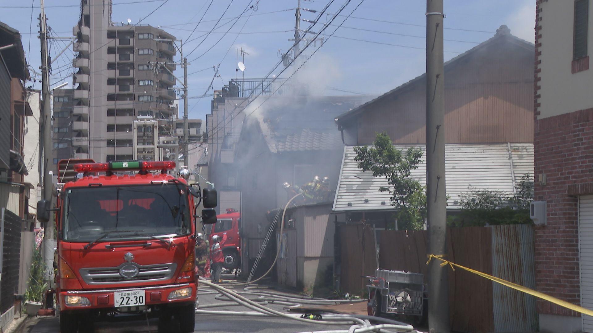 住宅密集地で火災　延焼も　名古屋・北区