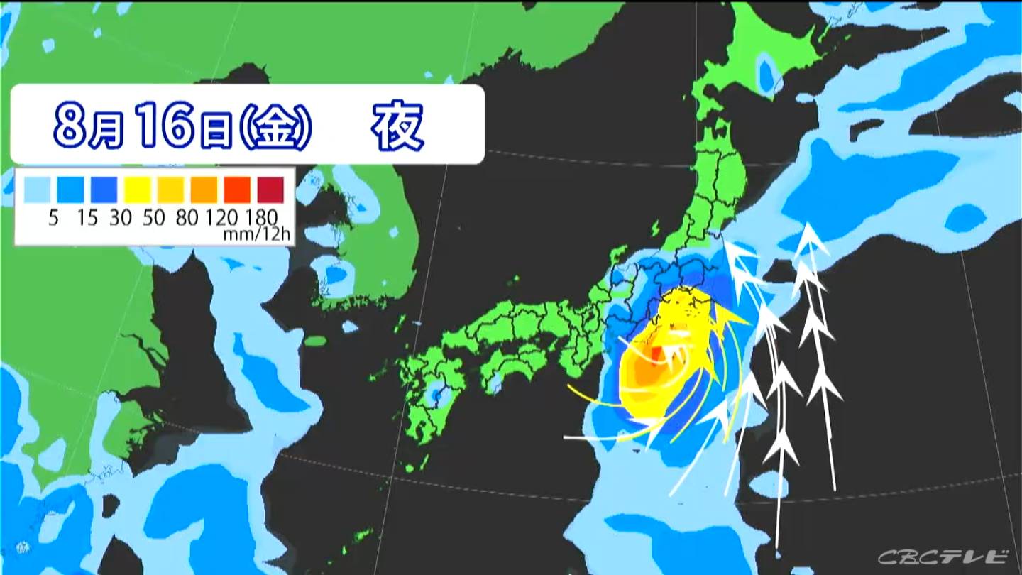 台風5号・6号のあとにもう一つの熱帯低気圧　西側のルートだと16日（金）に東海3県にかなり大きな影響　雨・風予報 シミュレーション　【台風情報】