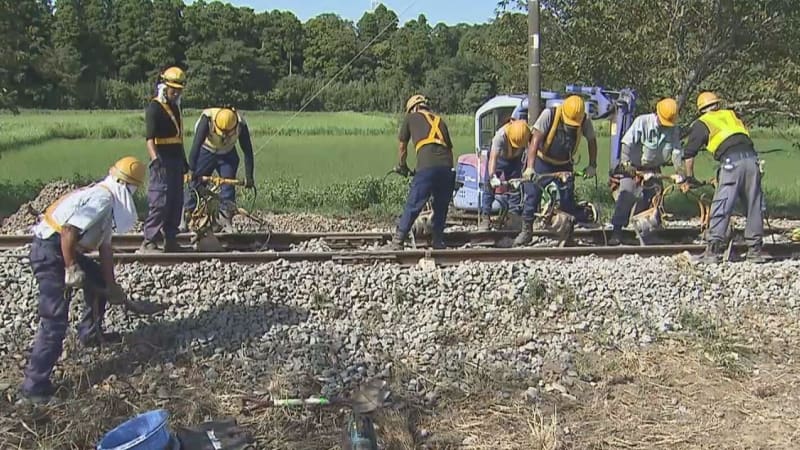 大雨から４日 　いすみ鉄道の復旧作業続く　千葉