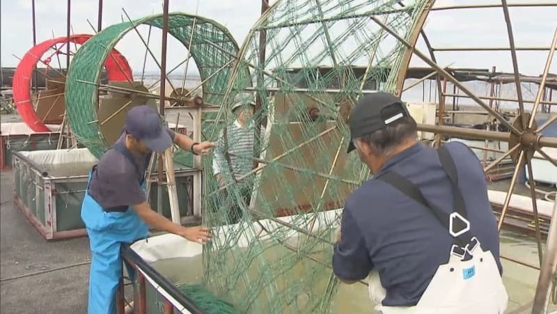 海苔作りの第一歩　「種付け」始まる　千葉・富津市