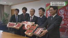 1月15日は「イチゴの日」 千葉県船橋市の若手イチゴ生産者が地元市長を表敬