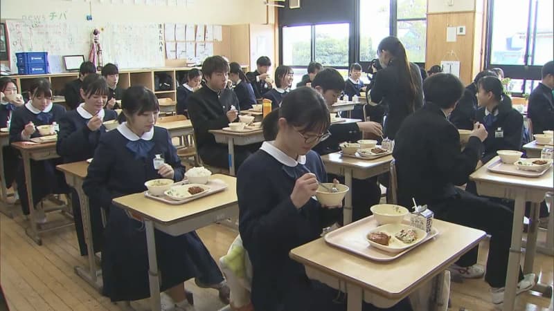 「ABCスープ」も　千葉県旭市の中学校　卒業生に特別給食
