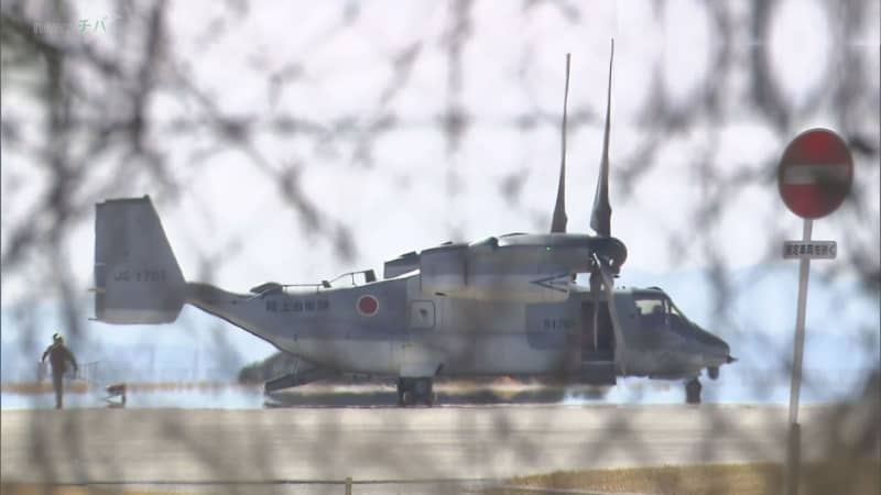 木更津駐屯地に暫定配備の陸自オスプレイ　飛行再開