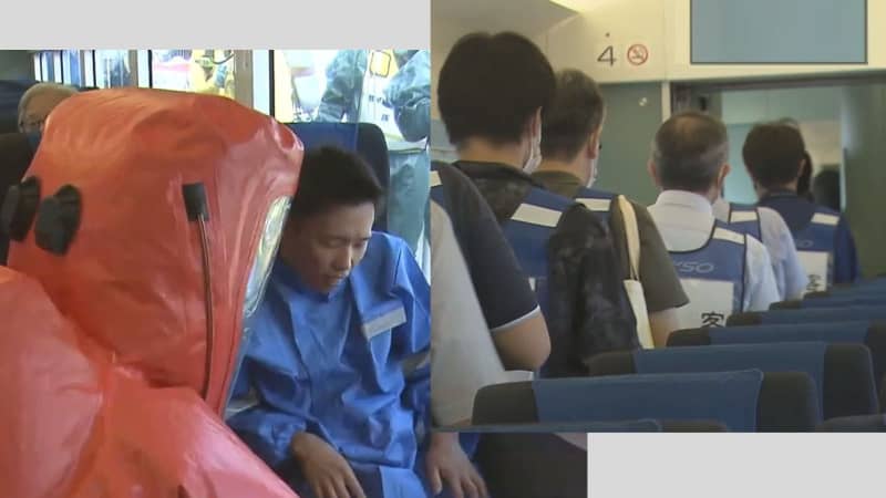 特急列車「スカイライナー」でテロ対策訓練 実際の特急列車使用