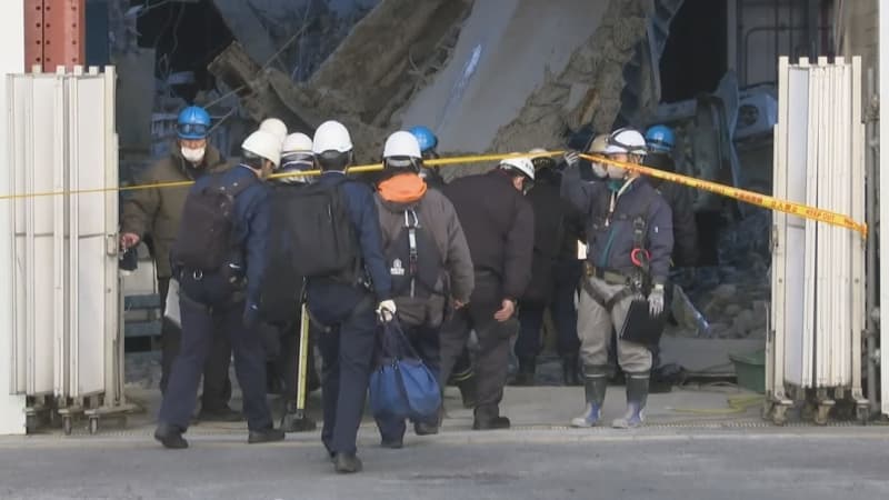 解体工事現場３人死傷事故　責任者立ち合いで検証　県警捜査一課など