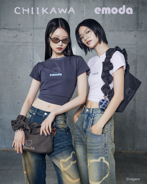 CHIIKAWA × EMODA コラボ キーホルダー ちいかわ」シルエット入り！デニムやトップス、キーホルダーが先行販売