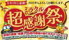 今年1年に感謝して総額1.5億円相当の体験型景品をプレゼント　majica会員の皆さまへ『ミラクル超感謝祭！』