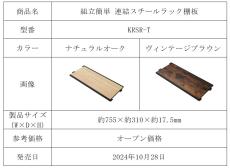 棚板の連結で使い方は自由自在「組立簡単 連結スチールラック」発売