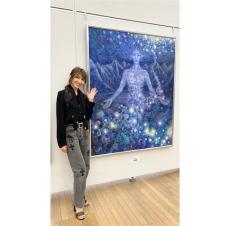 工藤静香、二科展出品の絵画「光風霽月」をファンにお披露目「見るだけでパワー頂けます」