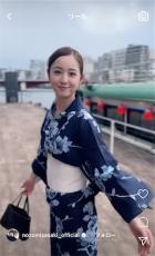 佐々木希、浴衣姿で屋形船を満喫する動画公開「美しすぎてなんかのCMかと思った」