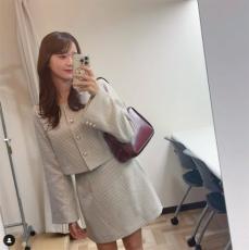 森香澄、大人ガーリーなセットアップを着こなす私服ショットが「最上級にめっちゃ可愛い」