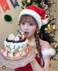 辻希美＆杉浦太陽の長女・希空、可愛すぎるサンタクロース姿で手作りXmasケーキ披露