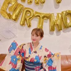 小松彩夏、レトロモダン柄の浴衣姿に「色っぽいね」の声