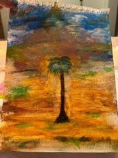 ダルビッシュ聖子、初めて描いたヤシの木に「素敵な絵」