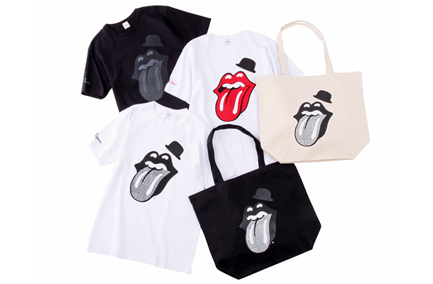 タケオキクチ×THE ROLLING STONES、モノトーン仕上げのリップス＆タンTシャツ発売