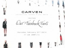 カルヴェン14-15AWコレクションがFacebookで生中継、27日19時より