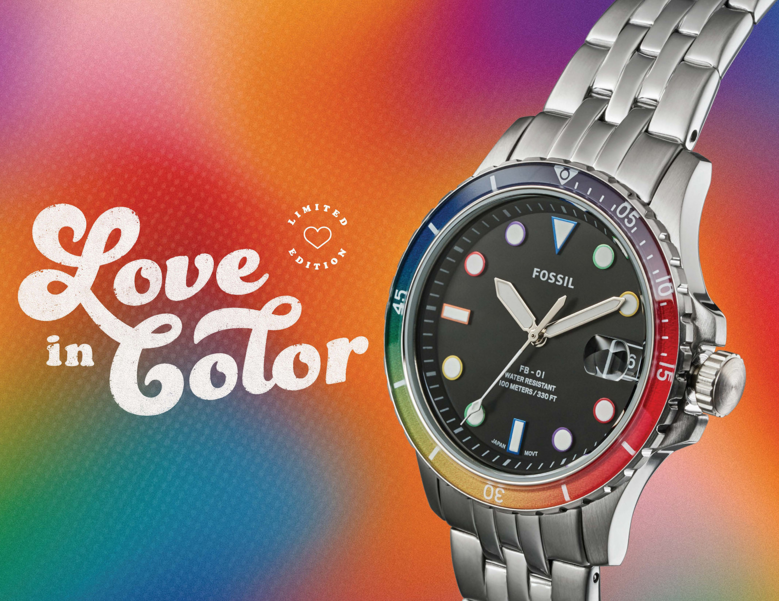 LOVE IN COLOR - すべての愛を尊重しよう。FOSSILから、プライドカラーの限定ウォッチが発売