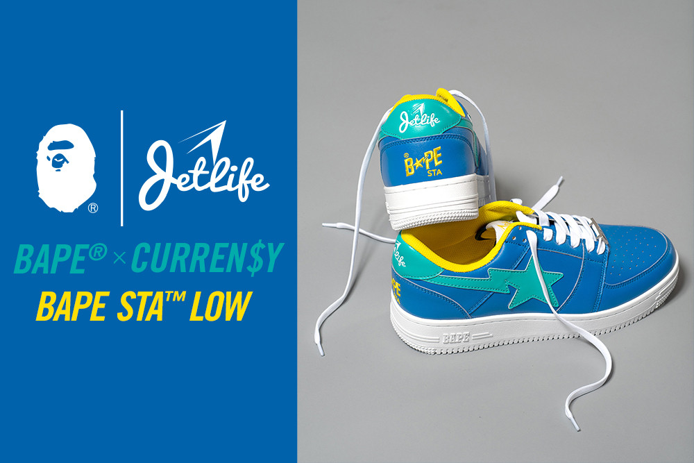 実力派ラッパーCURREN＄YがA BATHING APE®とコラボ。「Jet Life」の刻印が刻まれたBAPE STA™が登場