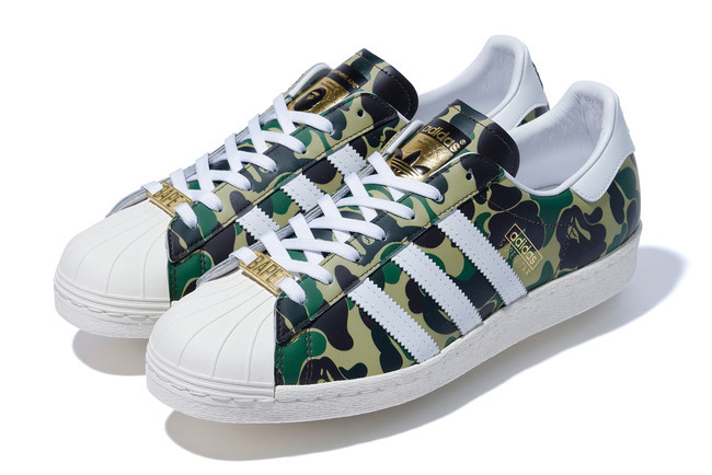 BAPE®とadidas Originalsの魅力を最大限に引き出したコラボの王道デザイン「SUPERSTAR 80S」誕生