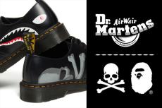 Dr. MARTENS × A BATHING APE(R) × master mind JAPANトリプルコラボレーションした3ホールシューズが登場