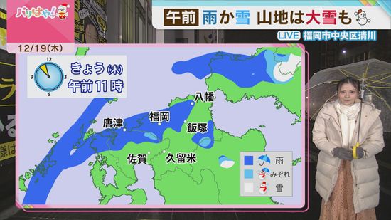 福山気象予報士のお天気情報　バリはやッ　12月19日