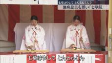 「七草はやしてとんとんとん」1年の無病息災を願い護国神社で七草祭　福岡