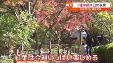 3連休を楽しむ　白河市南湖公園の翠楽苑の紅葉は一週間ほど遅れて見ごろに・福島県