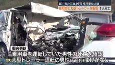 郡山市の磐梯熱海大橋で乗用車と大型トレーラーが衝突　男性1人が死亡・福島県