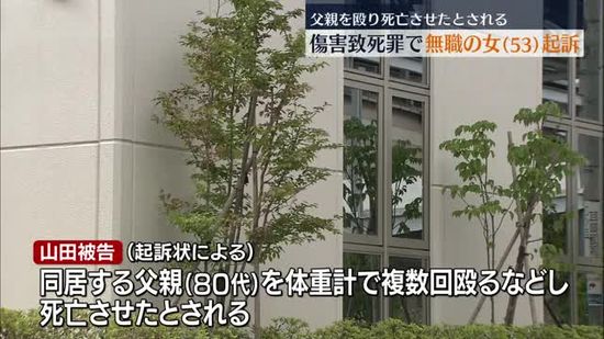 父親を体重計などで殴り死亡させたか　傷害致死の罪で53歳の娘を起訴　福島・郡山市