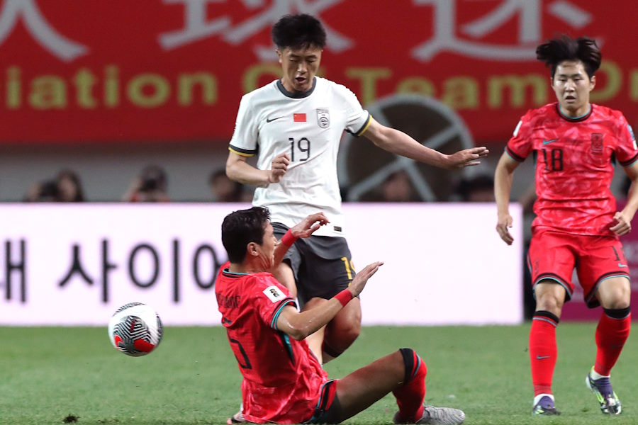中国、W杯アジア2次予選・韓国戦は0-0で後半へ　ドロー決着なら最終予選進出が決定