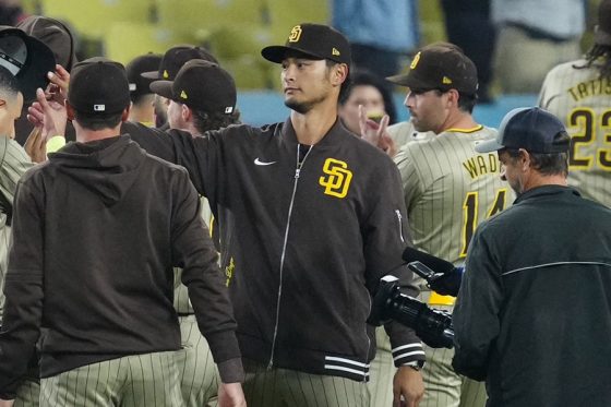 「ネクストに大谷くんが…」　PO進出のダルビッシュ、三重殺は「ベストな終わり方」