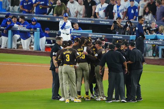 大谷出場試合で異例の警告アナウンス　ファンが物を投げ込み9分中断…警備員が緊急登場