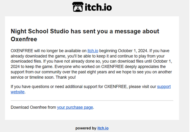 青春ミステリーADV『Oxenfree』ゲームストア「Itch.io」から削除。購入者も再DL不可に─突然の通知もその理由は明かされず