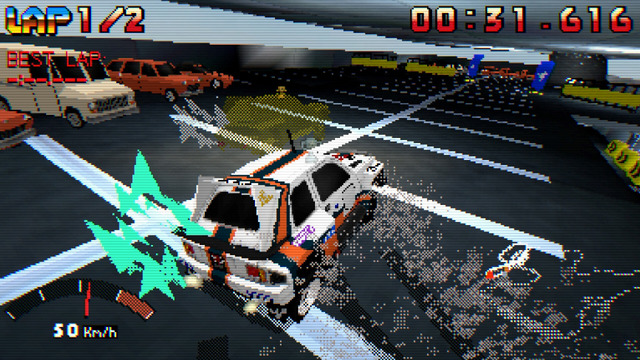 立体駐車場を爆走するセガサターン風ラリーゲーム『Parking Garage Rally Circuit』配信開始！